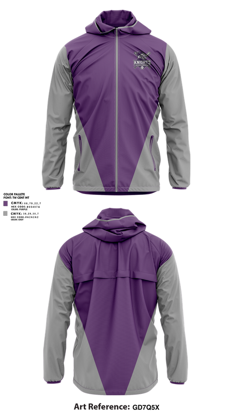 Windbreaker, Knights Baseball Club, Baseball, Teamtime, Team time, sublimation, custom sports apparel, team uniforms, spirit wear, spiritwear, sports uniforms, custom shirts, team store, custom team store, fundraiser sports, apparel fundraiser