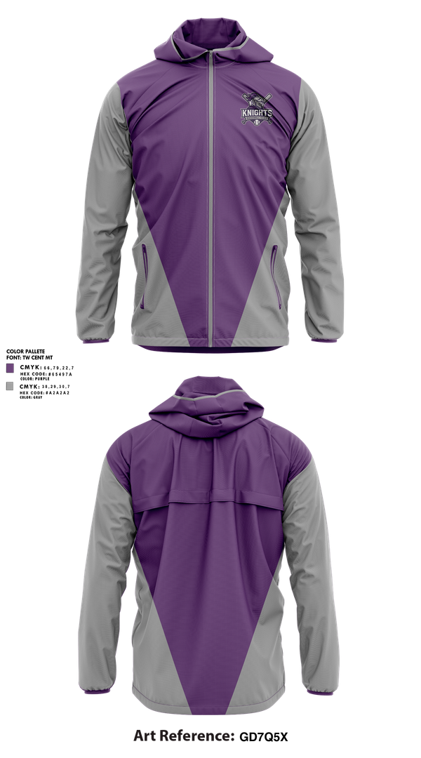 Windbreaker, Knights Baseball Club, Baseball, Teamtime, Team time, sublimation, custom sports apparel, team uniforms, spirit wear, spiritwear, sports uniforms, custom shirts, team store, custom team store, fundraiser sports, apparel fundraiser