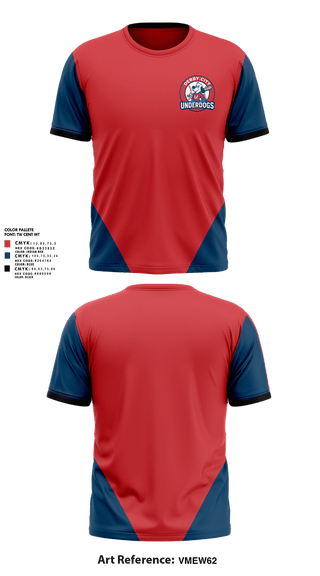Short Sleeve Performance Shirt, Underdogs, Baseball, Teamtime, Team time, sublimation, custom sports apparel, team uniforms, spirit wear, spiritwear, sports uniforms, custom shirts, team store, custom team store, fundraiser sports, apparel fundraiser