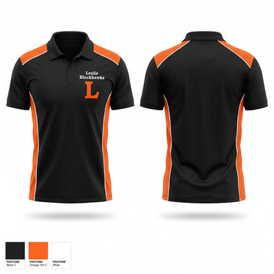 Leslie Blackhawks Short Sleeve Performance Polo - 1