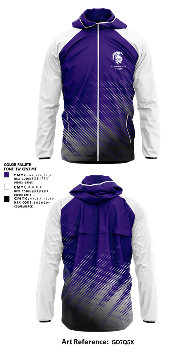 Lakeview Boys Soccer 78899699 Windbreaker - 1