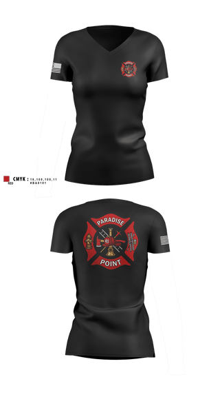 Womens Short Sleeve Vneck Shirt, Paradise Point, Fire Department, Teamtime, Team time, sublimation, custom sports apparel, team uniforms, spirit wear, spiritwear, sports uniforms, custom shirts, team store, custom team store, fundraiser sports, apparel fundraiser