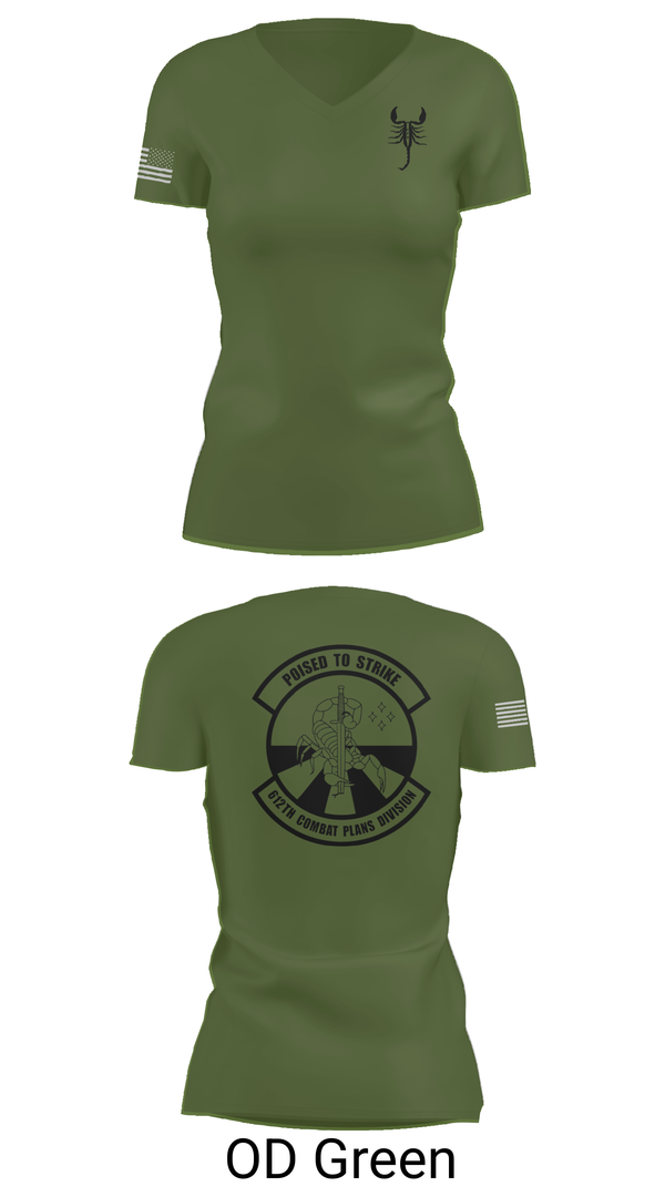 Womens Short Sleeve Vneck Shirt, 612 Combat Plans Division, , Teamtime, Team time, sublimation, custom sports apparel, team uniforms, spirit wear, spiritwear, sports uniforms, custom shirts, team store, custom team store, fundraiser sports, apparel fundraiser