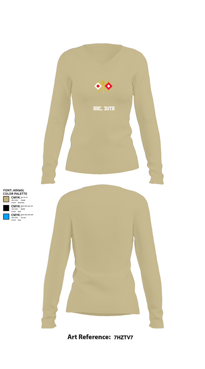 HHC, 311th 76995413 Women's Long Sleeve V-neck Shirt - 82