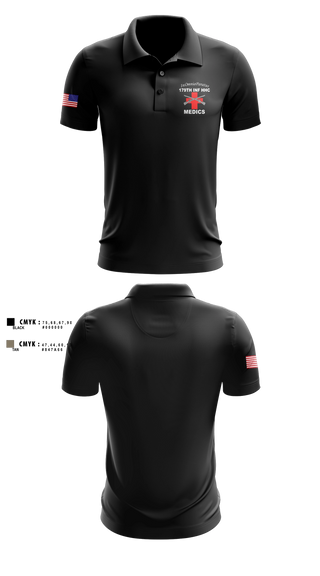 Long Sleeve Performance Polo, 179 HHC Medics, National Guard, Teamtime, Team time, sublimation, custom sports apparel, team uniforms, spirit wear, spiritwear, sports uniforms, custom shirts, team store, custom team store, fundraiser sports, apparel fundraiser
