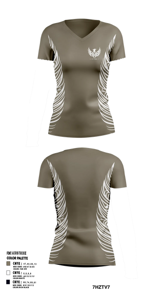 Womens Short Sleeve Vneck Shirt, HHB 5-7 ADA, Army, Teamtime, Team time, sublimation, custom sports apparel, team uniforms, spirit wear, spiritwear, sports uniforms, custom shirts, team store, custom team store, fundraiser sports, apparel fundraiser