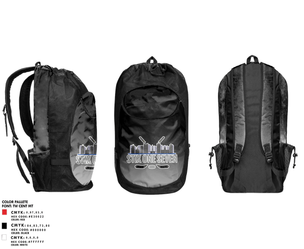Gear Bag, Stix One Seven, Ice Hockey, Teamtime, Team time, sublimation, custom sports apparel, team uniforms, spirit wear, spiritwear, sports uniforms, custom shirts, team store, custom team store, fundraiser sports, apparel fundraiser