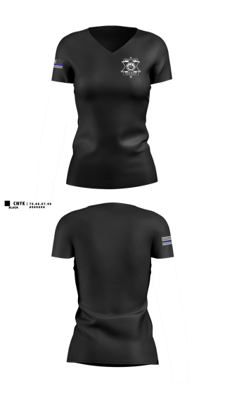 Womens Short Sleeve Vneck Shirt, Albany County Sheriff, Police, Teamtime, Team time, sublimation, custom sports apparel, team uniforms, spirit wear, spiritwear, sports uniforms, custom shirts, team store, custom team store, fundraiser sports, apparel fundraiser