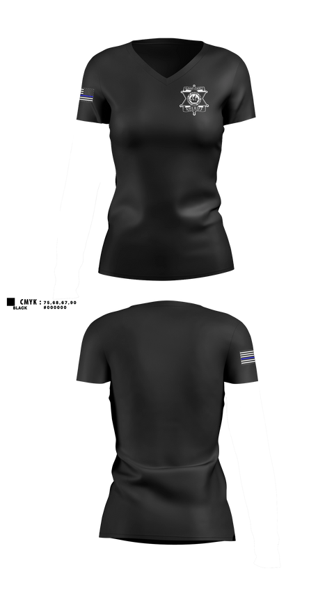 Womens Short Sleeve Vneck Shirt, Albany County Sheriff, Police, Teamtime, Team time, sublimation, custom sports apparel, team uniforms, spirit wear, spiritwear, sports uniforms, custom shirts, team store, custom team store, fundraiser sports, apparel fundraiser