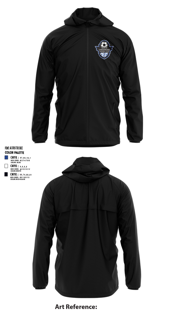 Windbreaker, North Chesapeake Football Club, Men's Soccer, Teamtime, Team time, sublimation, custom sports apparel, team uniforms, spirit wear, spiritwear, sports uniforms, custom shirts, team store, custom team store, fundraiser sports, apparel fundraiser