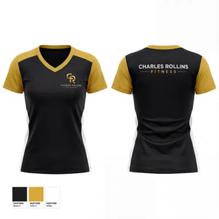 Womens Short Sleeve Vneck Shirt, Charles Rollins Fitness, , Teamtime, Team time, sublimation, custom sports apparel, team uniforms, spirit wear, spiritwear, sports uniforms, custom shirts, team store, custom team store, fundraiser sports, apparel fundraiser