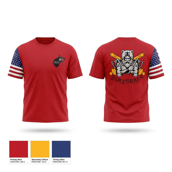 Old School Cotton Feel Shirt, Berserker Battery, Army, Teamtime, Team time, sublimation, custom sports apparel, team uniforms, spirit wear, spiritwear, sports uniforms, custom shirts, team store, custom team store, fundraiser sports, apparel fundraiser