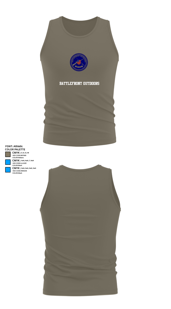 Tank Top, Battlefront Outdoors, , Teamtime, Team time, sublimation, custom sports apparel, team uniforms, spirit wear, spiritwear, sports uniforms, custom shirts, team store, custom team store, fundraiser sports, apparel fundraiser