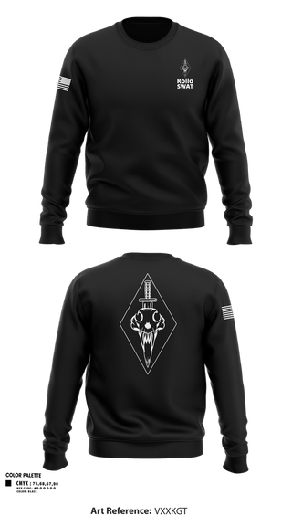 Crew Neck Sweatshirt, Rolla SWAT, Police, Teamtime, Team time, sublimation, custom sports apparel, team uniforms, spirit wear, spiritwear, sports uniforms, custom shirts, team store, custom team store, fundraiser sports, apparel fundraiser