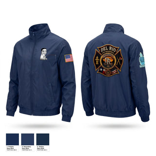 Windbreaker, Del Rio fire, Fire Department, Teamtime, Team time, sublimation, custom sports apparel, team uniforms, spirit wear, spiritwear, sports uniforms, custom shirts, team store, custom team store, fundraiser sports, apparel fundraiser