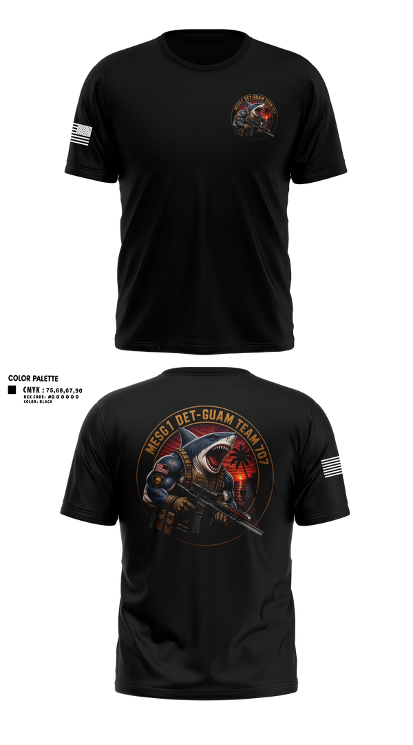 Old School Cotton Feel Shirt, MESG-1 DET GUAM TEAM 707, Navy, Teamtime, Team time, sublimation, custom sports apparel, team uniforms, spirit wear, spiritwear, sports uniforms, custom shirts, team store, custom team store, fundraiser sports, apparel fundraiser