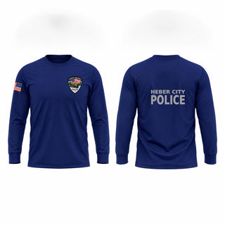 Long Sleeve Performance Shirt, Heber City Police Department, Police, Teamtime, Team time, sublimation, custom sports apparel, team uniforms, spirit wear, spiritwear, sports uniforms, custom shirts, team store, custom team store, fundraiser sports, apparel fundraiser