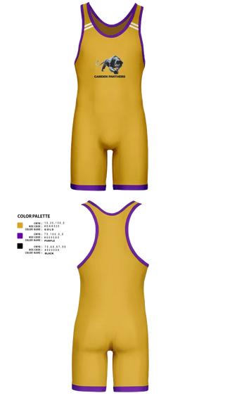 Wrestling Singlet, Camden Panthers, Wrestling, Teamtime, Team time, sublimation, custom sports apparel, team uniforms, spirit wear, spiritwear, sports uniforms, custom shirts, team store, custom team store, fundraiser sports, apparel fundraiser