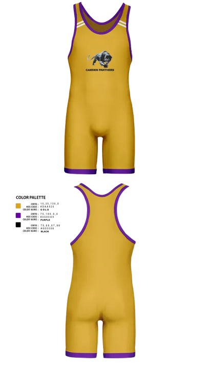 Camden Panthers 73764314 Wrestling Singlet - 1