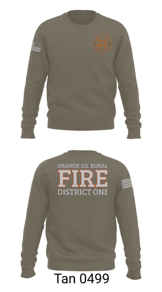 Crew Neck Sweatshirt, Orange County Rural District 1 Fire Department, , Teamtime, Team time, sublimation, custom sports apparel, team uniforms, spirit wear, spiritwear, sports uniforms, custom shirts, team store, custom team store, fundraiser sports, apparel fundraiser