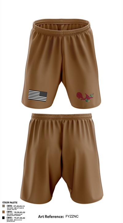 1-1 Attack Battalion, HHC, S2 65636649 Athletic Shorts With Pockets - 2