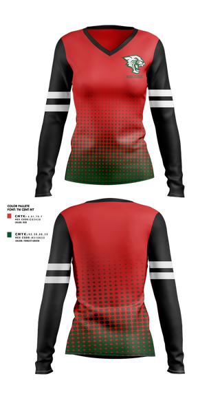 Womens Long Sleeve Vneck Shirt, SCHS Dance, Spirit Store, Teamtime, Team time, sublimation, custom sports apparel, team uniforms, spirit wear, spiritwear, sports uniforms, custom shirts, team store, custom team store, fundraiser sports, apparel fundraiser