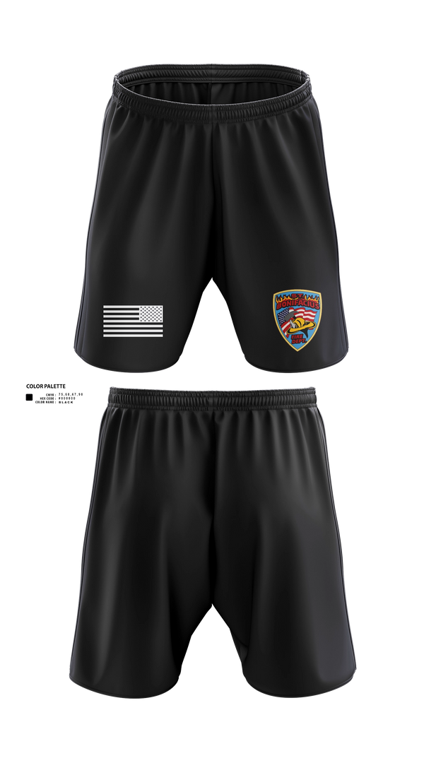 Athletic Shorts With Pockets, St. Boni, Fire Department, Teamtime, Team time, sublimation, custom sports apparel, team uniforms, spirit wear, spiritwear, sports uniforms, custom shirts, team store, custom team store, fundraiser sports, apparel fundraiser