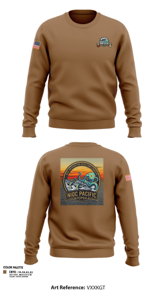 Crew Neck Sweatshirt, NIOC Pacific FCPOA, Navy, Teamtime, Team time, sublimation, custom sports apparel, team uniforms, spirit wear, spiritwear, sports uniforms, custom shirts, team store, custom team store, fundraiser sports, apparel fundraiser