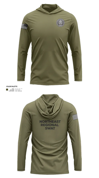 Long Sleeve Performance Shirt with hood, Swat, , Teamtime, Team time, sublimation, custom sports apparel, team uniforms, spirit wear, spiritwear, sports uniforms, custom shirts, team store, custom team store, fundraiser sports, apparel fundraiser