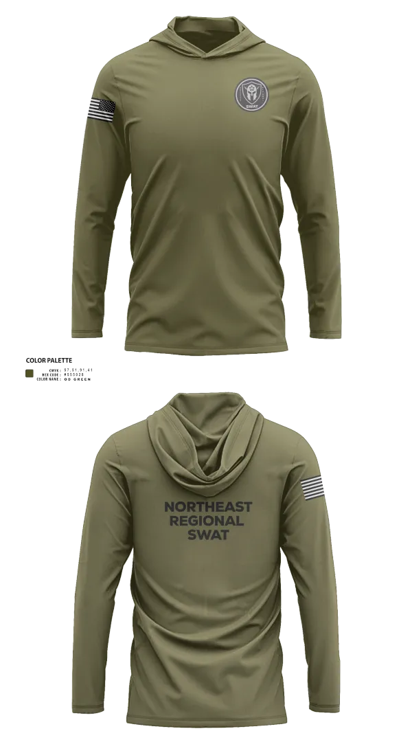 Long Sleeve Performance Shirt with hood, Swat, , Teamtime, Team time, sublimation, custom sports apparel, team uniforms, spirit wear, spiritwear, sports uniforms, custom shirts, team store, custom team store, fundraiser sports, apparel fundraiser