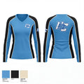 Hampton County Track and Field 4474456 Women's Long Sleeve V-neck Shirt - 1