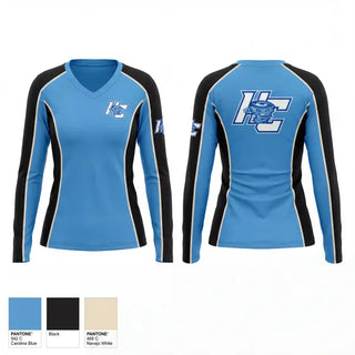 Womens Long Sleeve Vneck Shirt, Hampton County Track and Field, Track & Field, Teamtime, Team time, sublimation, custom sports apparel, team uniforms, spirit wear, spiritwear, sports uniforms, custom shirts, team store, custom team store, fundraiser sports, apparel fundraiser
