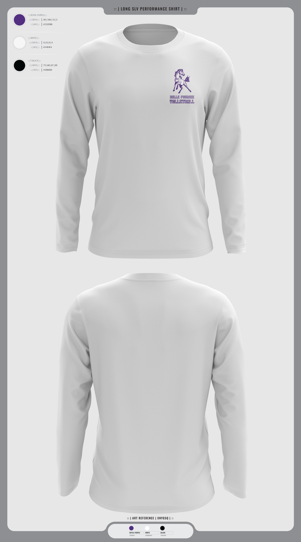 Long Sleeve Performance Shirt, Belle Fourche Volleyball, Women's Volleyball, Teamtime, Team time, sublimation, custom sports apparel, team uniforms, spirit wear, spiritwear, sports uniforms, custom shirts, team store, custom team store, fundraiser sports, apparel fundraiser