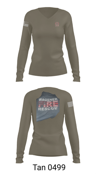 Womens Long Sleeve Vneck Shirt, Wagener Fire Department, Fire Department, Teamtime, Team time, sublimation, custom sports apparel, team uniforms, spirit wear, spiritwear, sports uniforms, custom shirts, team store, custom team store, fundraiser sports, apparel fundraiser