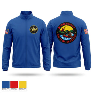 Windbreaker, Boone County Swift Water Rescue, Fire Department, Teamtime, Team time, sublimation, custom sports apparel, team uniforms, spirit wear, spiritwear, sports uniforms, custom shirts, team store, custom team store, fundraiser sports, apparel fundraiser