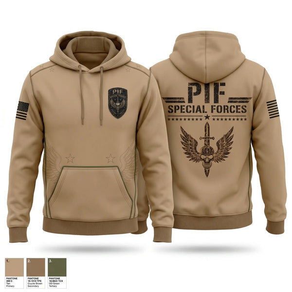 Hoodie, PIF, Army, Teamtime, Team time, sublimation, custom sports apparel, team uniforms, spirit wear, spiritwear, sports uniforms, custom shirts, team store, custom team store, fundraiser sports, apparel fundraiser