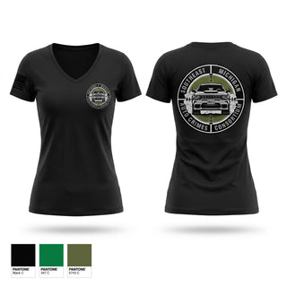 Womens Short Sleeve Vneck Shirt, SMACC, Police, Teamtime, Team time, sublimation, custom sports apparel, team uniforms, spirit wear, spiritwear, sports uniforms, custom shirts, team store, custom team store, fundraiser sports, apparel fundraiser