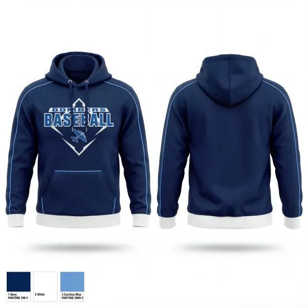 Hoodie, Bombers, Baseball, Teamtime, Team time, sublimation, custom sports apparel, team uniforms, spirit wear, spiritwear, sports uniforms, custom shirts, team store, custom team store, fundraiser sports, apparel fundraiser