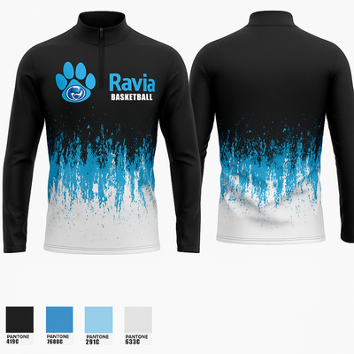 Ravia Middle School Basketball 26724454 Quarter Zip Jacket - 1