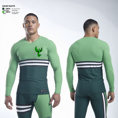 Spruce youth wrestling Long Sleeve Rash Guard Shirt - 2