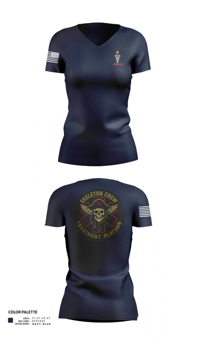 Treatment Platoon Women's Short Sleeve V-neck Shirt - 42