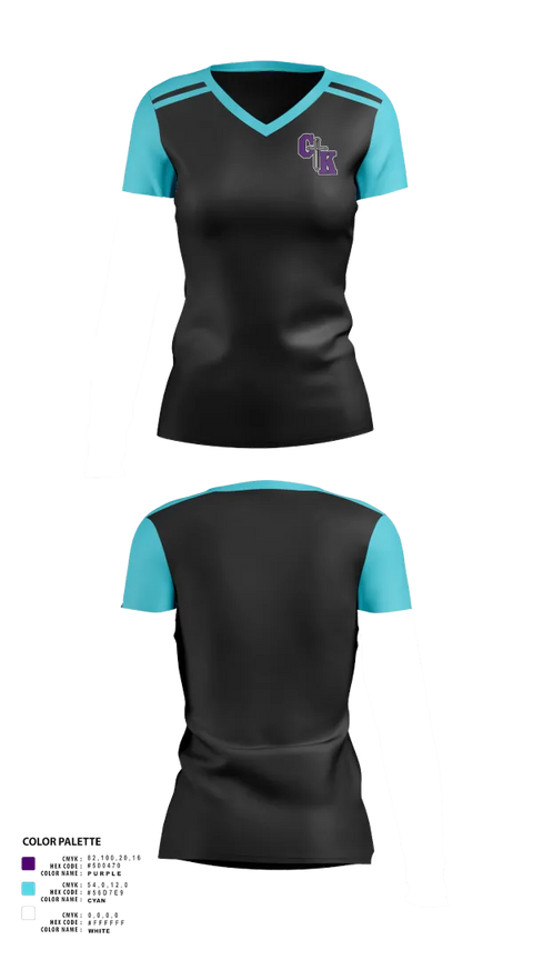 Womens Short Sleeve Vneck Shirt, Columbia Knights Football, , Teamtime, Team time, sublimation, custom sports apparel, team uniforms, spirit wear, spiritwear, sports uniforms, custom shirts, team store, custom team store, fundraiser sports, apparel fundraiser