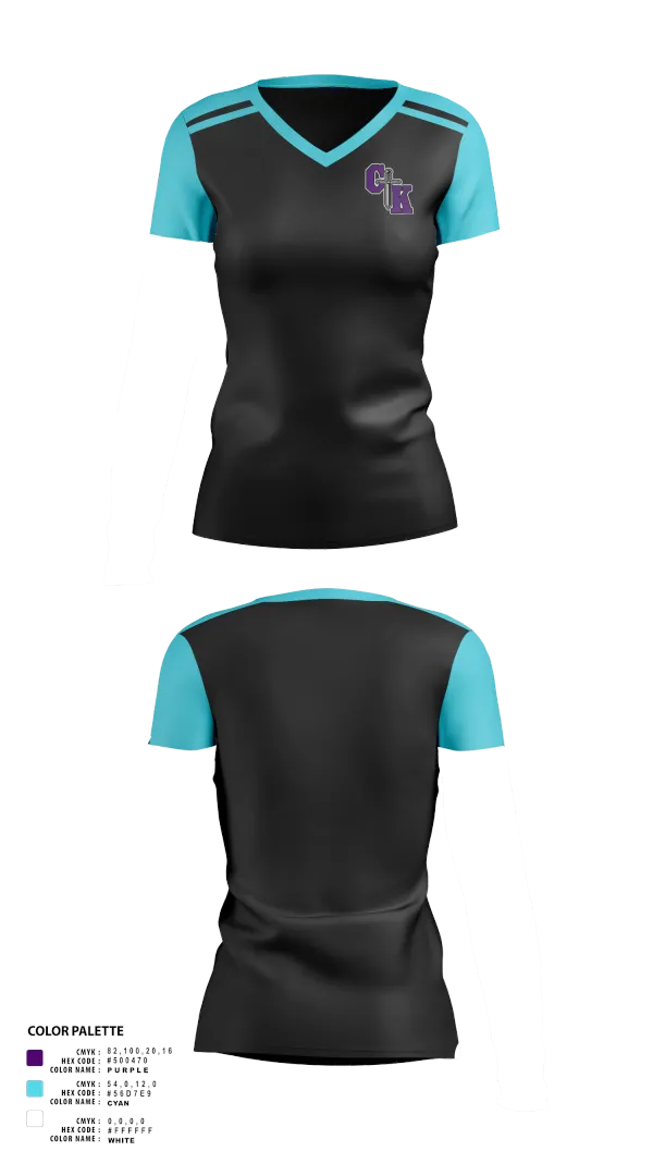 Womens Short Sleeve Vneck Shirt, Columbia Knights Football, , Teamtime, Team time, sublimation, custom sports apparel, team uniforms, spirit wear, spiritwear, sports uniforms, custom shirts, team store, custom team store, fundraiser sports, apparel fundraiser