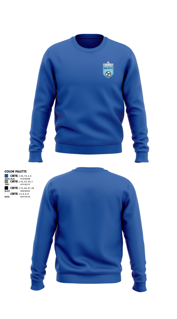 Crew Neck Sweatshirt, Soda City FC, Men's Soccer, Teamtime, Team time, sublimation, custom sports apparel, team uniforms, spirit wear, spiritwear, sports uniforms, custom shirts, team store, custom team store, fundraiser sports, apparel fundraiser