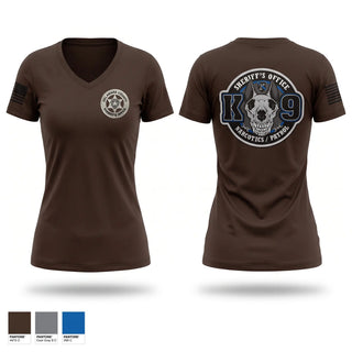 Womens Short Sleeve Vneck Shirt, JSO K9, Police, Teamtime, Team time, sublimation, custom sports apparel, team uniforms, spirit wear, spiritwear, sports uniforms, custom shirts, team store, custom team store, fundraiser sports, apparel fundraiser