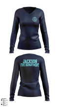 Jackson Fire Department Women's Long Sleeve V-neck Shirt - 6
