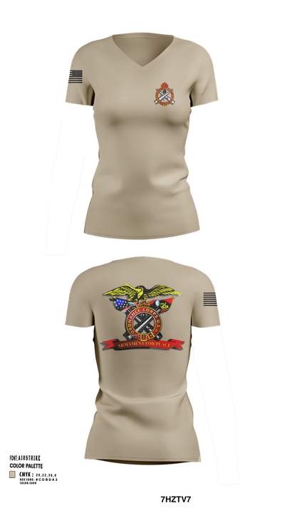 FMS #9 18239341 Women's Short Sleeve V-neck Shirt - 101
