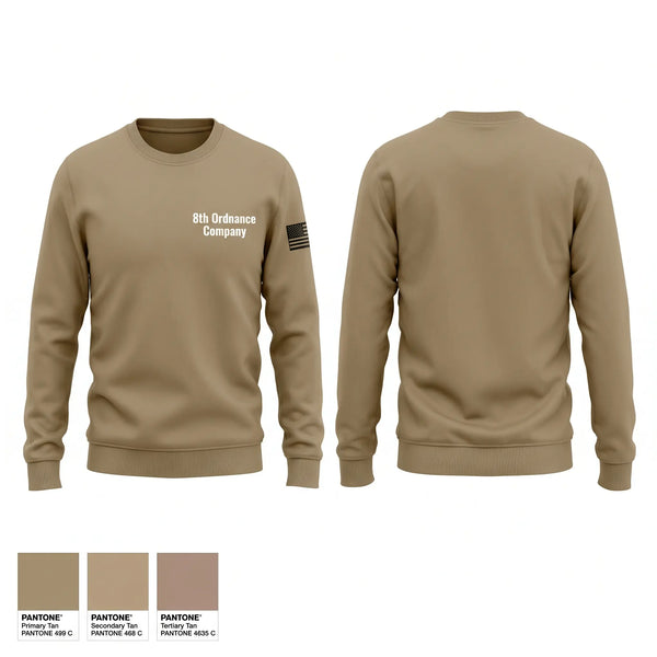 Crew Neck Sweatshirt, 8th Ordnance Company, Army, Teamtime, Team time, sublimation, custom sports apparel, team uniforms, spirit wear, spiritwear, sports uniforms, custom shirts, team store, custom team store, fundraiser sports, apparel fundraiser