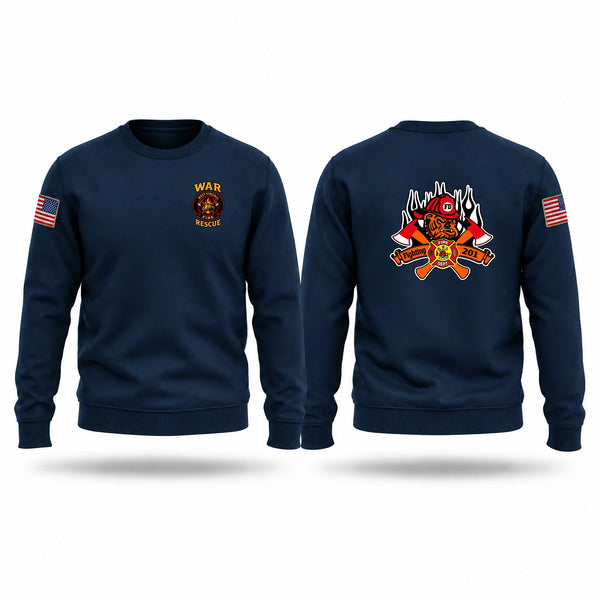 Crew Neck Sweatshirt, War volunteer fire department, Fire Department, Teamtime, Team time, sublimation, custom sports apparel, team uniforms, spirit wear, spiritwear, sports uniforms, custom shirts, team store, custom team store, fundraiser sports, apparel fundraiser
