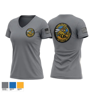 Womens Short Sleeve Vneck Shirt, Hahira Police Department, Police, Teamtime, Team time, sublimation, custom sports apparel, team uniforms, spirit wear, spiritwear, sports uniforms, custom shirts, team store, custom team store, fundraiser sports, apparel fundraiser
